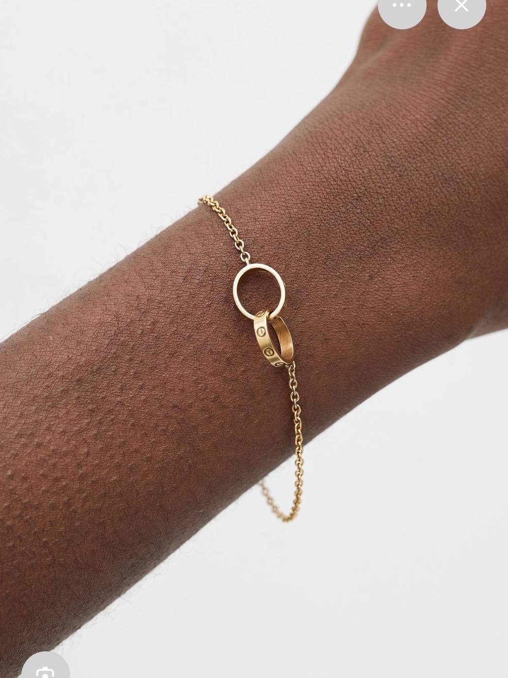 Authentic Cartier Love Bracelet On Chain - Picture 2 of 9